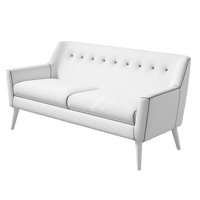 Vita KAZA Sofa: Compact, Stylish, Functional 3D model image 4