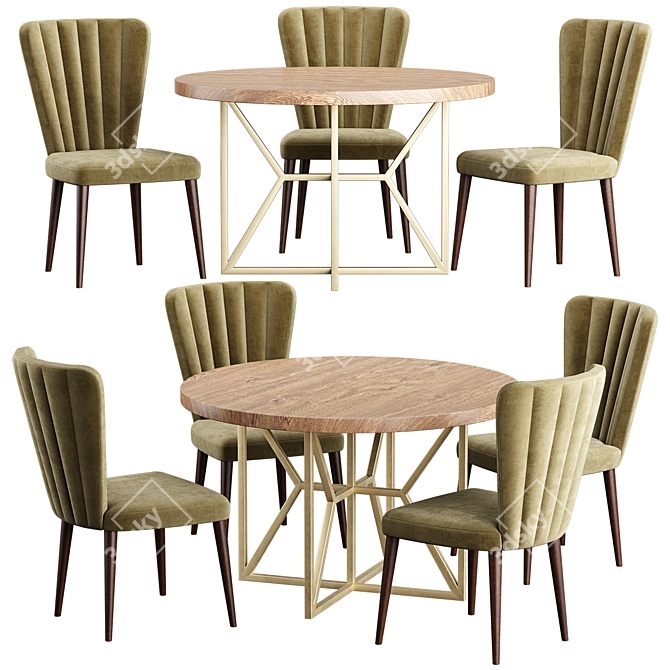 VEGA Chair: Stylish and Comfortable Dining Set 3D model image 1