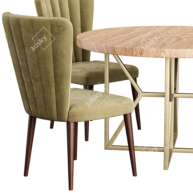 VEGA Chair: Stylish and Comfortable Dining Set 3D model image 3