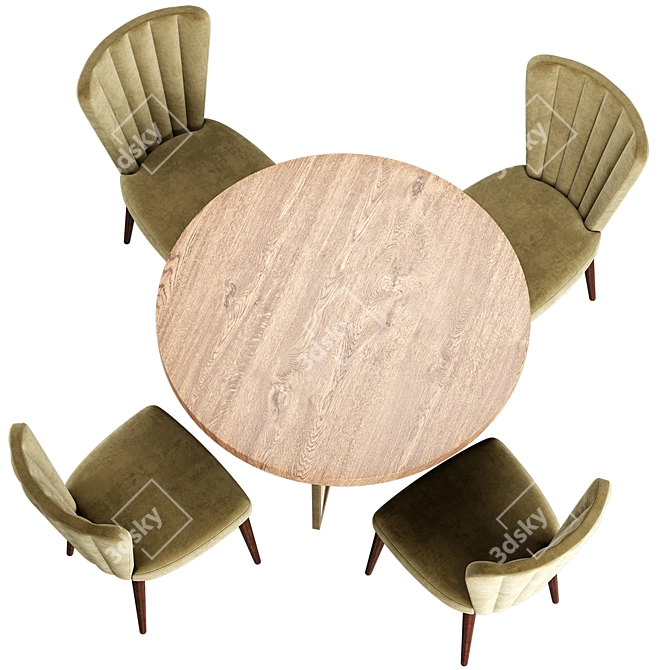 VEGA Chair: Stylish and Comfortable Dining Set 3D model image 4