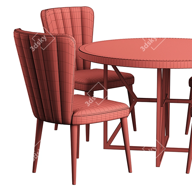 VEGA Chair: Stylish and Comfortable Dining Set 3D model image 5