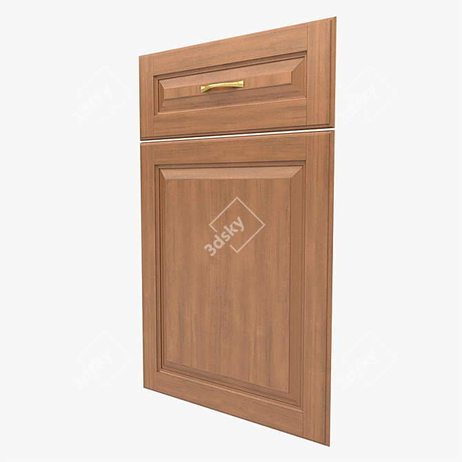 Classic Cabinet Door: High Detail 3D Model 3D model image 1