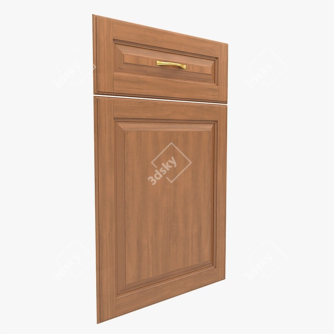 Classic Cabinet Door: High Detail 3D Model 3D model image 2