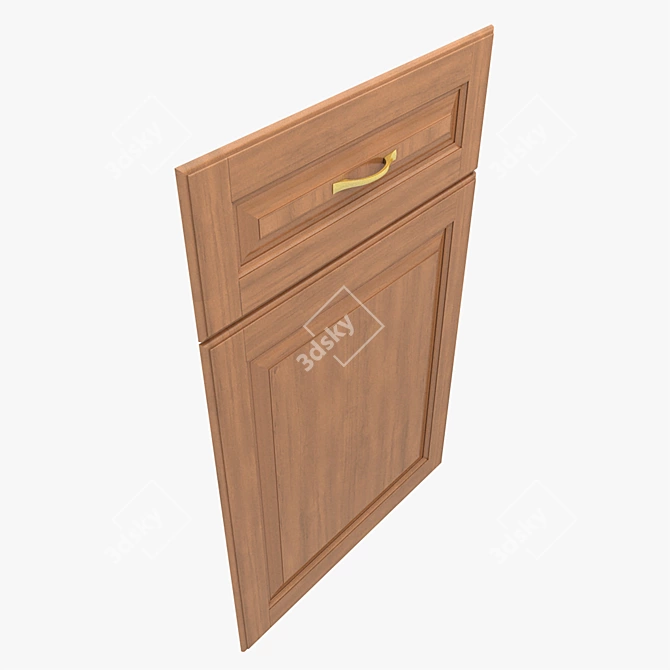 Classic Cabinet Door: High Detail 3D Model 3D model image 3