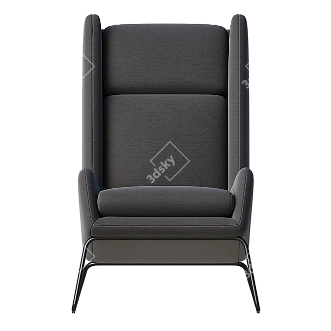 Hicks Modern Armchair: Sleek & Stylish 3D model image 3