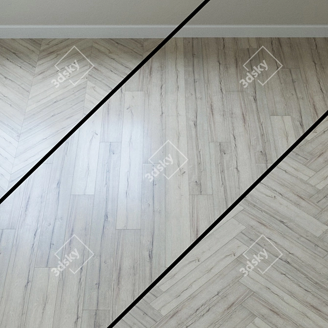 Tyrolean Oak White Laminate 3D model image 1