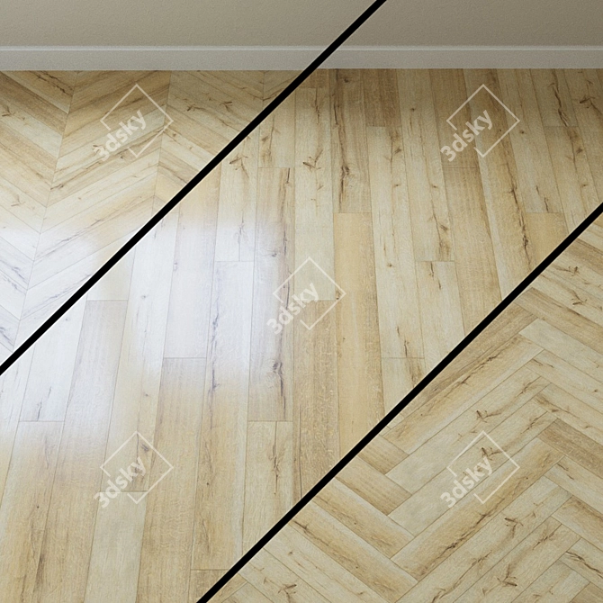 Cream Oak Laminate: Wineo 500 Small 3D model image 1