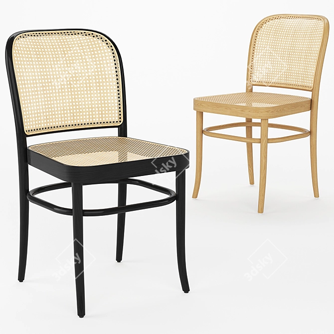 Modern Hoffmann Dining Chair 3D model image 1