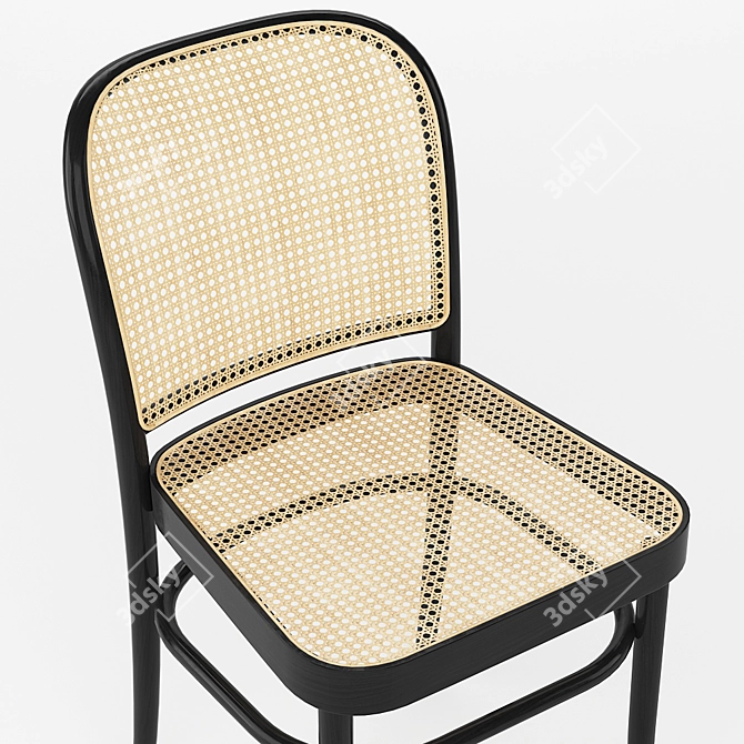 Modern Hoffmann Dining Chair 3D model image 2