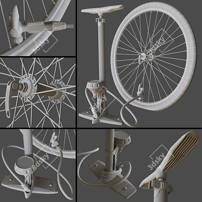 Versatile Bicycle Pump 3D model image 8