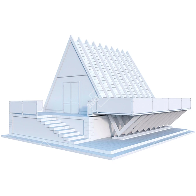Modern Style Light Cottage 3D model image 4