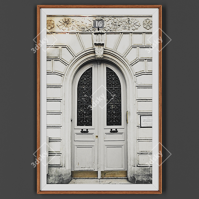 Wooden Framed Picture 3D model image 1