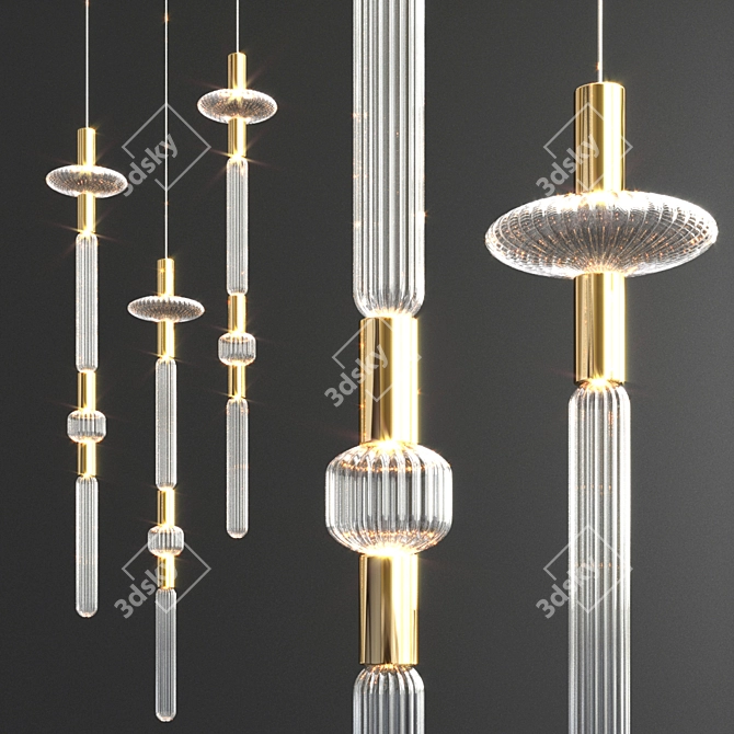 Elegant Illumination: Cipher Pendant Light 3D model image 1