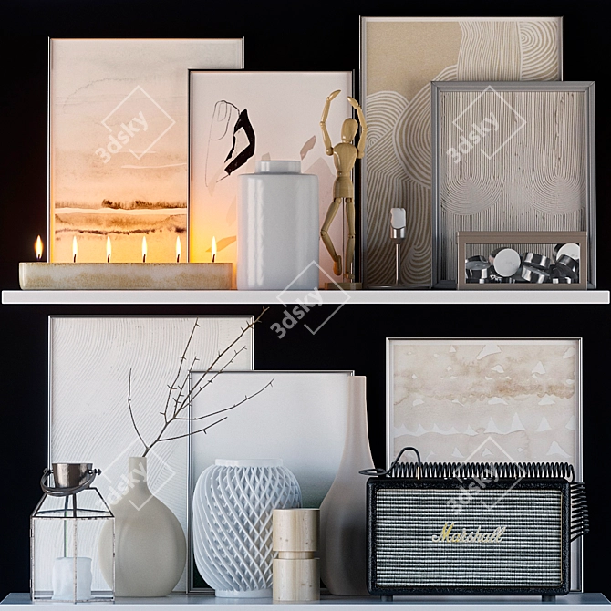 Modern Decorative Set 3D model image 1