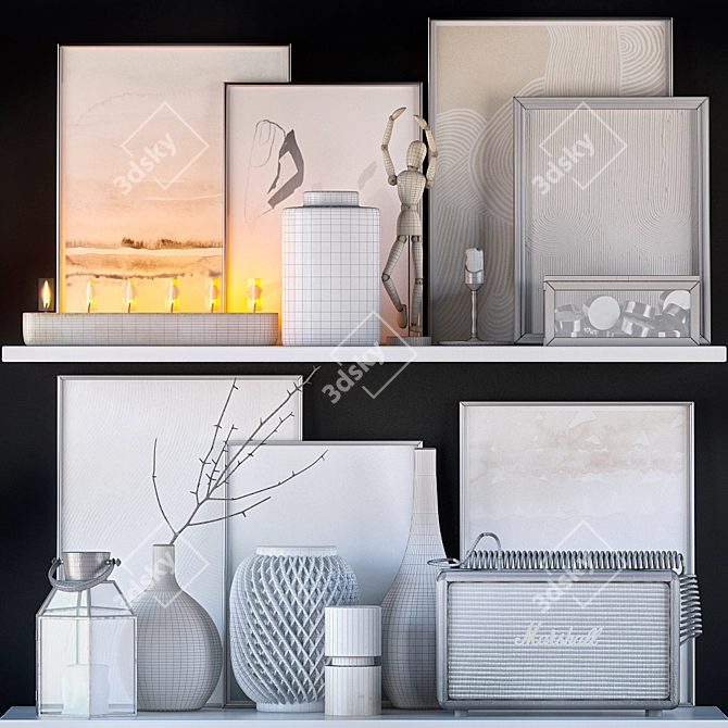 Modern Decorative Set 3D model image 5