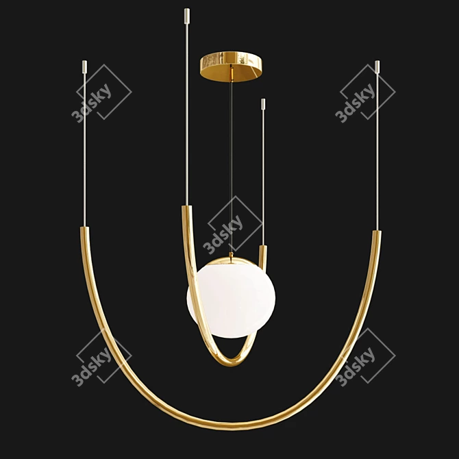 Modern Gaudi Pendant Light 3D model image 3