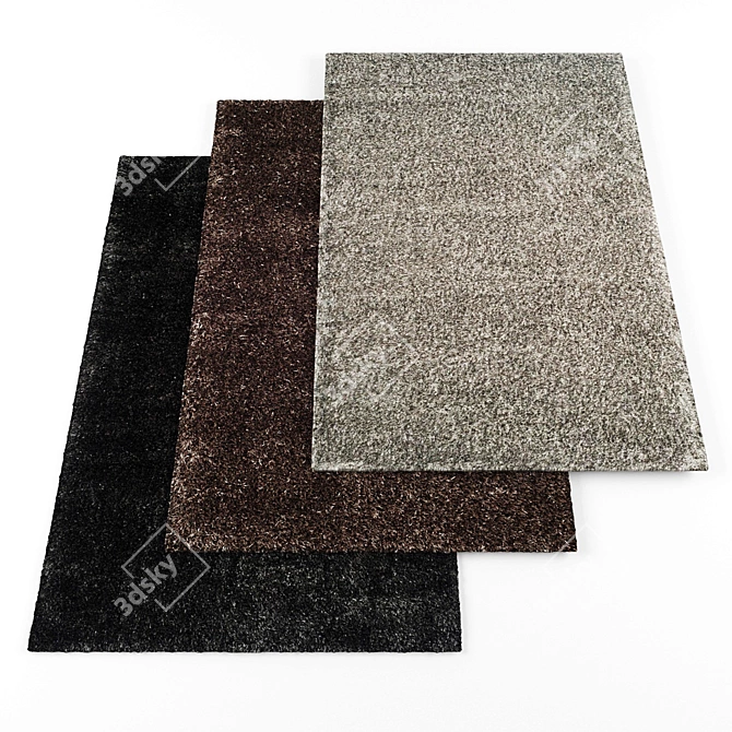 Diverse Collection of 7 Rugs 3D model image 1