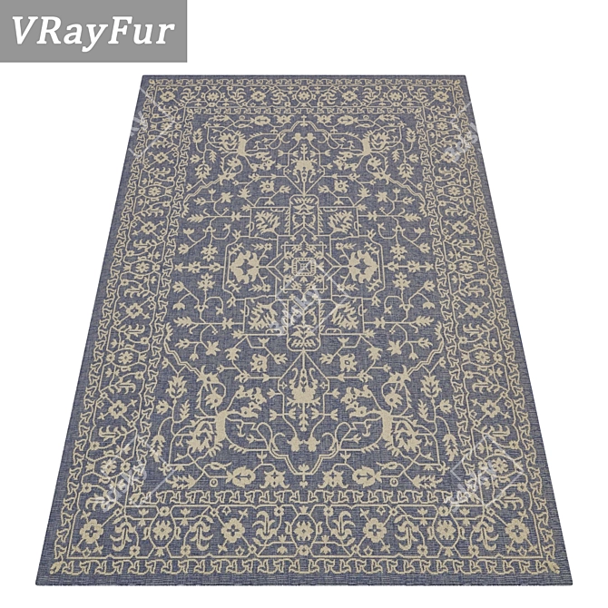 Luxury Carpets Set - High Quality Textures 3D model image 2