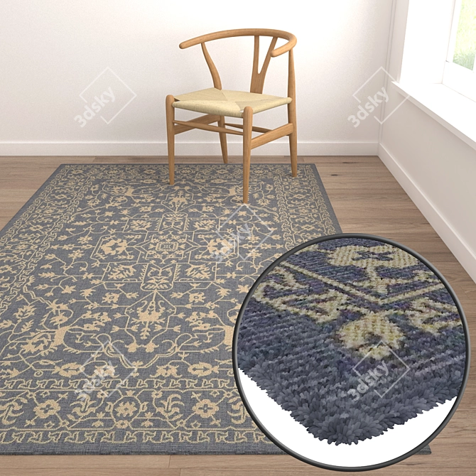 Luxury Carpets Set - High Quality Textures 3D model image 5