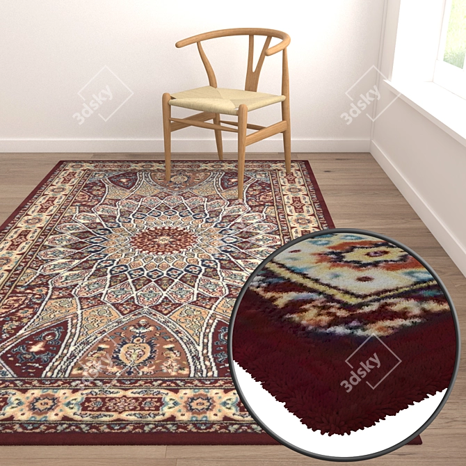 Luxury Carpets Set - High Quality Textures 3D model image 5