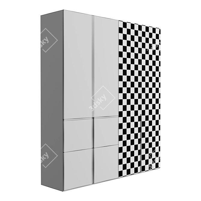 Stylish Muzafarov Wardrobe 3D model image 5