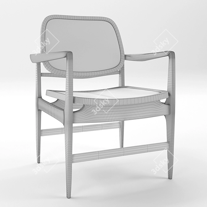 Oscar Mid-Century Armchair 3D model image 1