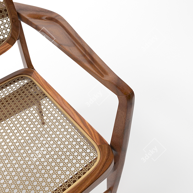 Oscar Mid-Century Armchair 3D model image 3