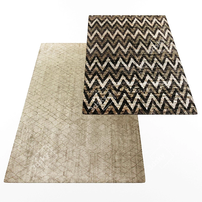 Modern Style Rug Set 3D model image 3