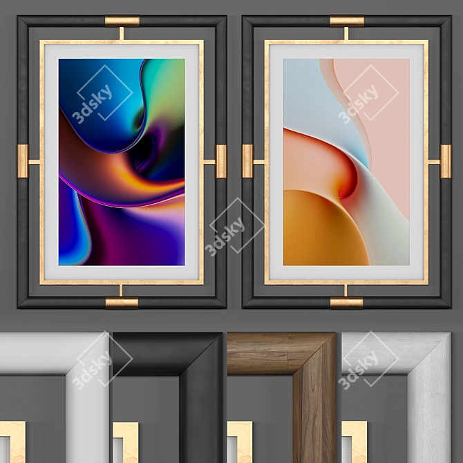 Elegant Baguette Frame for Interior 3D model image 1