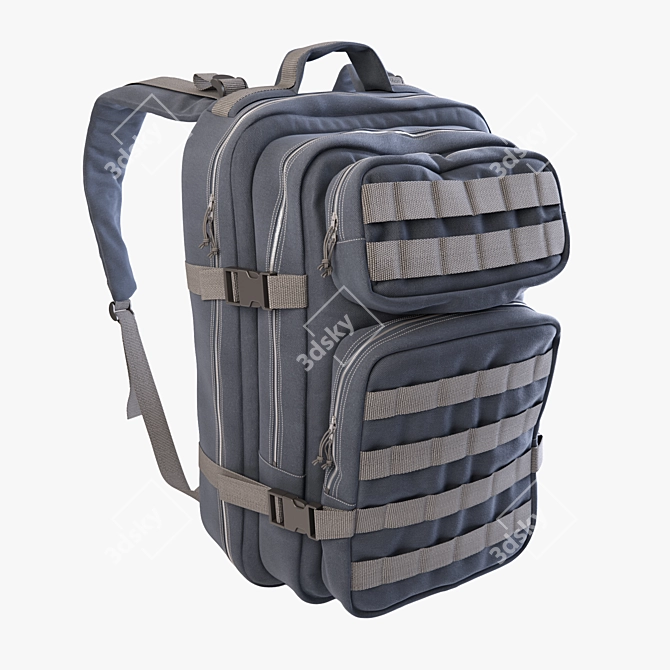 Realistic 3D Backpack Model 3D model image 1