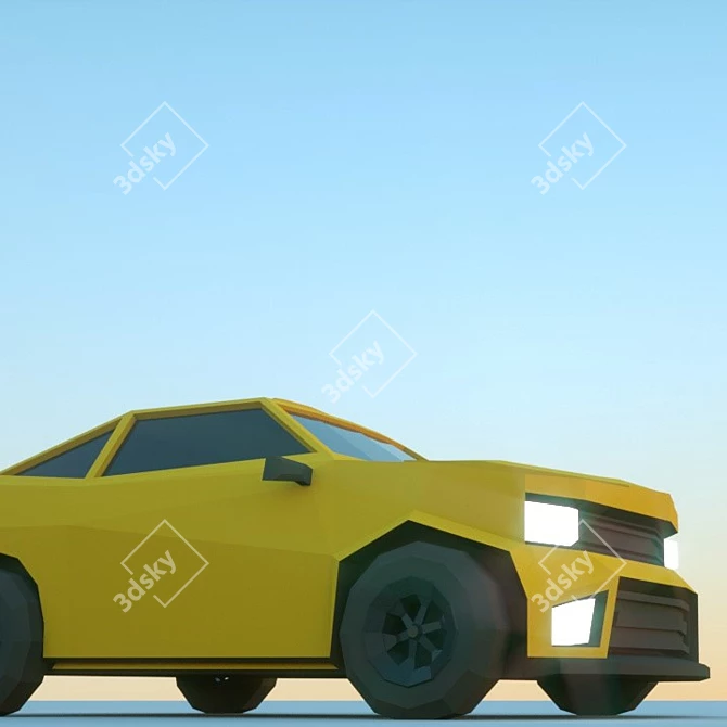 High-Polygon Sports Car Model 3D model image 2