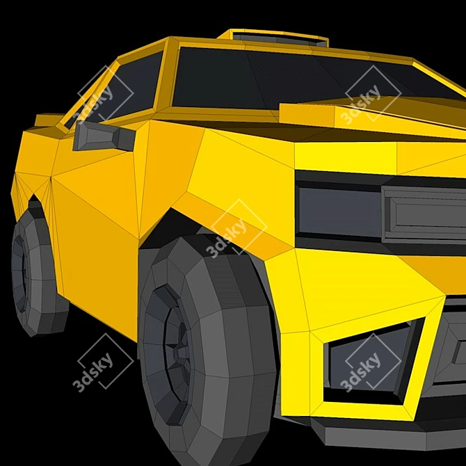 High-Polygon Sports Car Model 3D model image 5