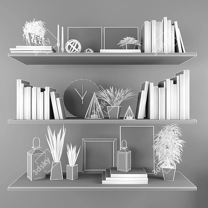 Elegant Decor Set for Your Home 3D model image 3