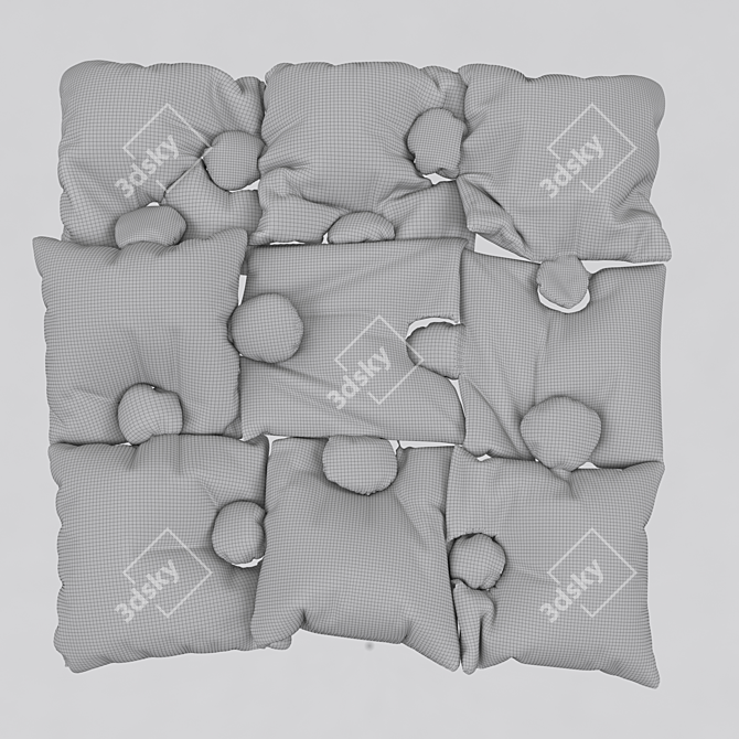 Scandinavian Puzzle Play Mat 3D model image 5