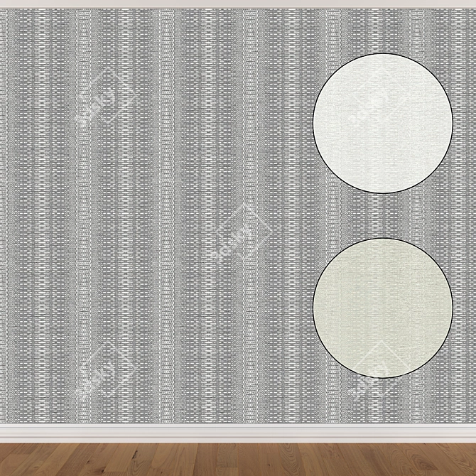 Seamless Wallpaper Set (3 Colors) 3D model image 1