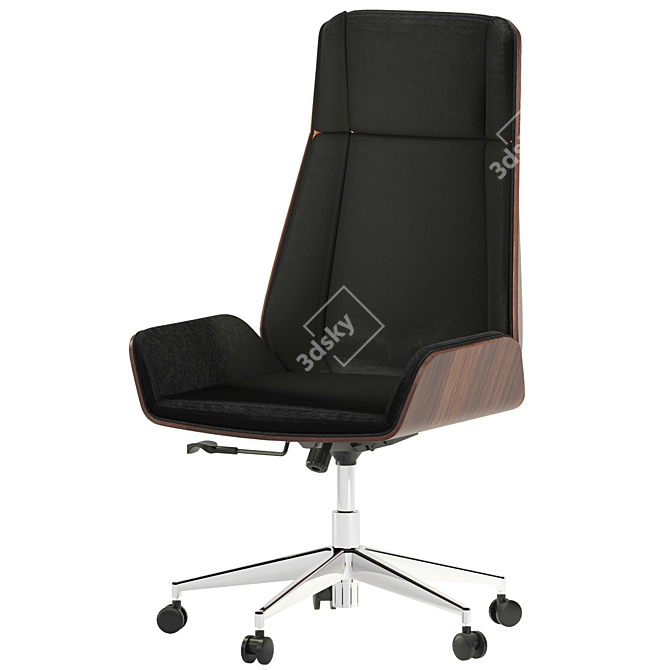 Hazel High Back Leather Chair - Elegant and Comfortable 3D model image 2