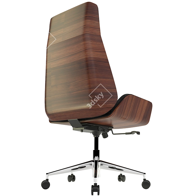 Hazel High Back Leather Chair - Elegant and Comfortable 3D model image 3