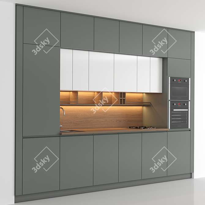 Classic Kitchen in Millimeters 3D model image 2