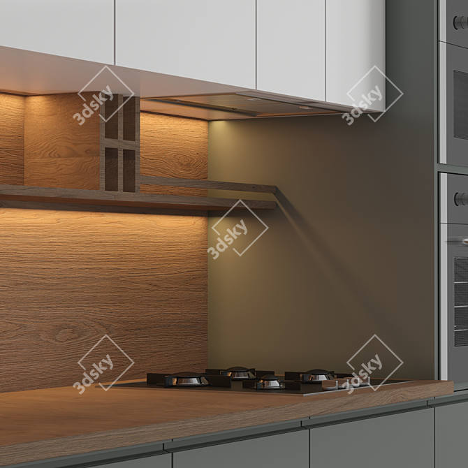 Classic Kitchen in Millimeters 3D model image 3