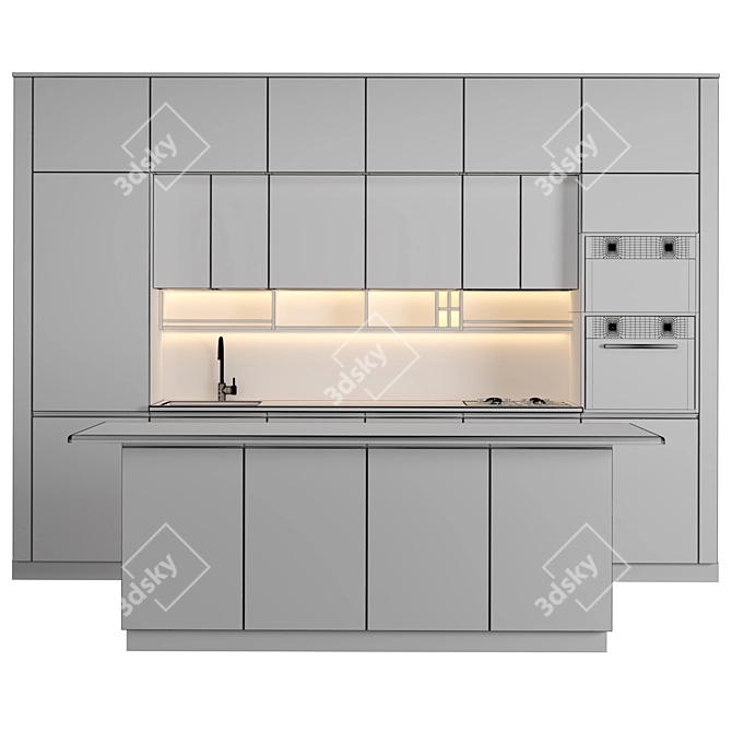 Classic Kitchen in Millimeters 3D model image 4