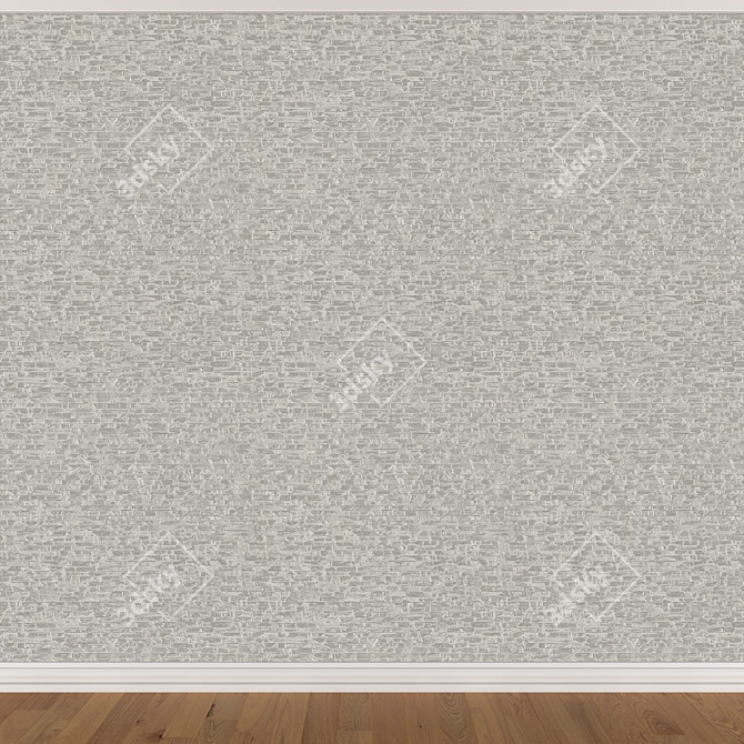 Seamless Wallpaper Set with 3 Textures 3D model image 4