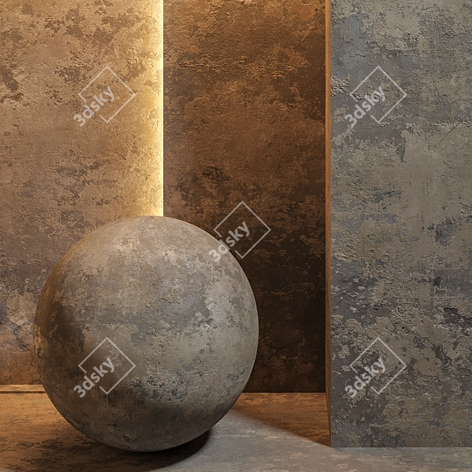 Artisanal Plaster Texture: 4K Seamless 3D model image 1