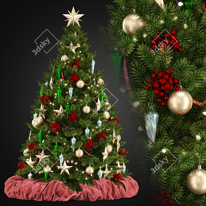 Festive Fir: Ultimate Christmas Tree 3D model image 1