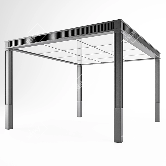 Elegant Entrance Canopy 3D model image 3