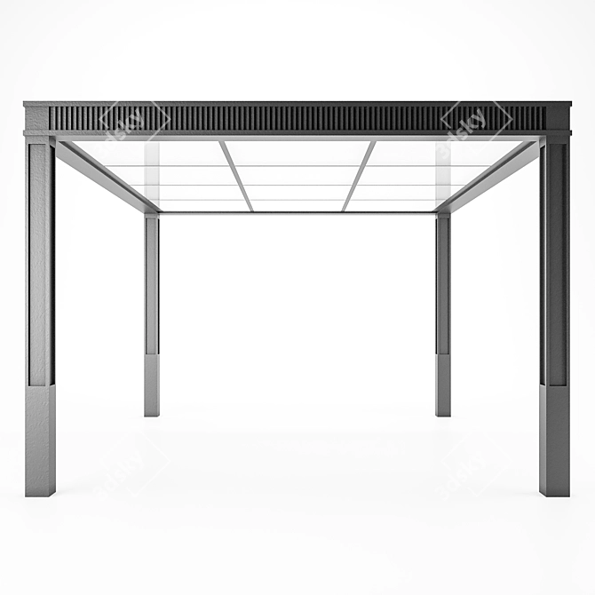 Elegant Entrance Canopy 3D model image 4