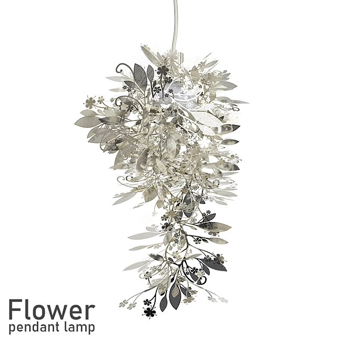 Elegant Blossom Pendant 3D model image 1