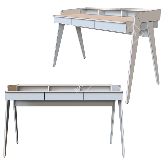 Sleek & Stylish Drommen Desk 3D model image 4