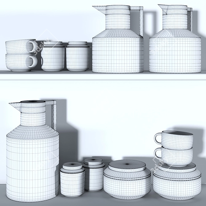 Scandi Kitchen Essentials 3D model image 2