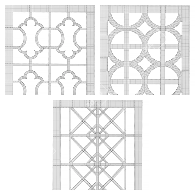 Decorative Panel Set: Beautifully Crafted and Versatile 3D model image 5