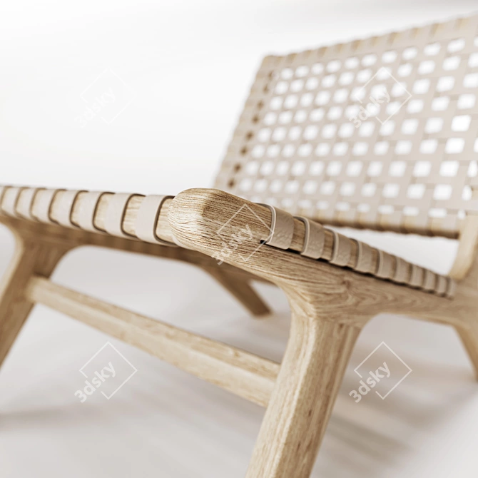 Handcrafted DIY Armchair 3D model image 7